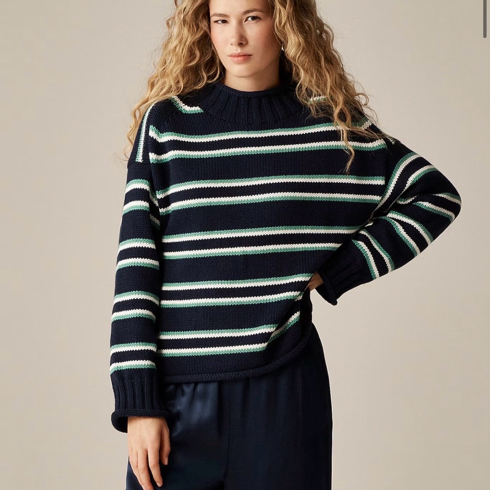 J CREW SIZE Small 2025 Rollneck™ sweater in stripe CQ966